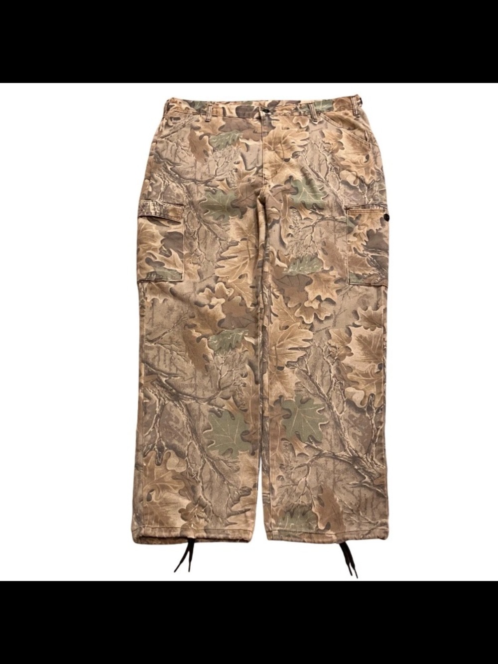 Vintage Liberty Camo Pants Fits Mens 42x31 Realtree Cargo Worn Thin Distressed
